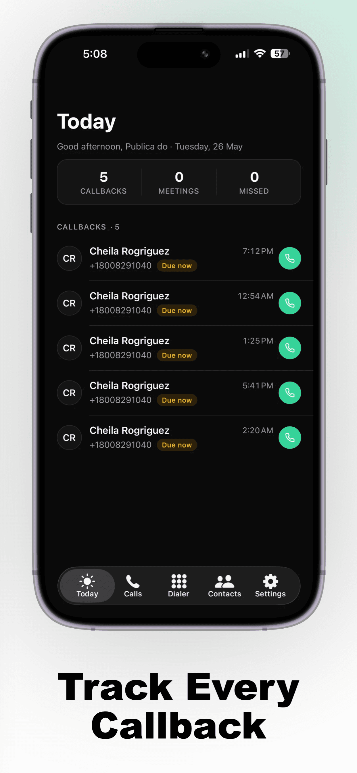 Just Swipe to Call